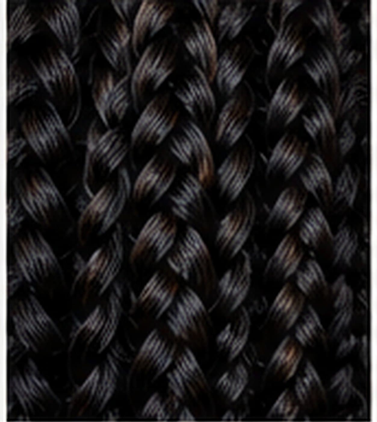 Small knotless braids, texture close-up