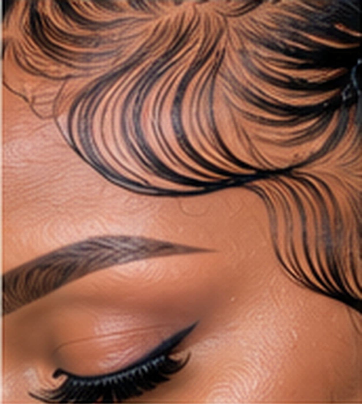 Laid edges along a healthy hairline